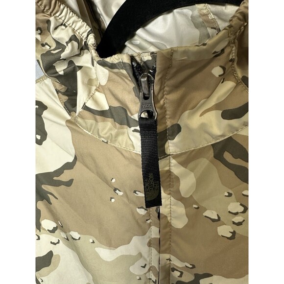The North Face Jacket Boys M Camo Windwall Flurry Hooded Windbreaker Spellout - Picture 3 of 7